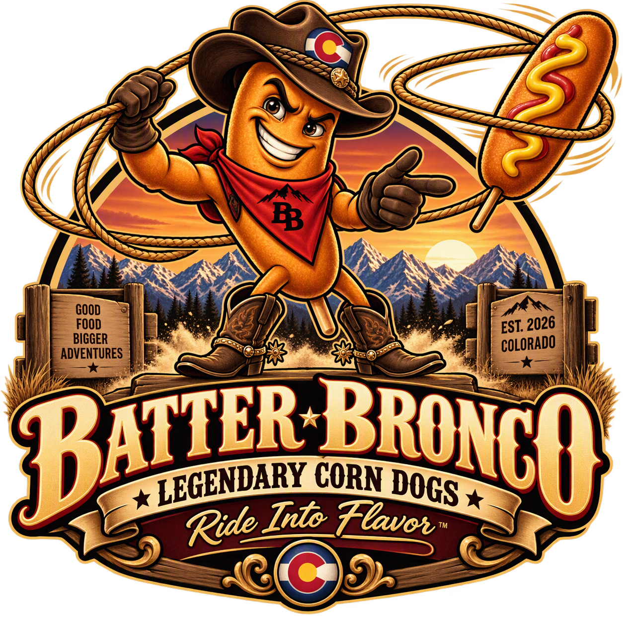 Batter Bronco — Legendary Corn Dogs | Colorado Gourmet Food Trailer